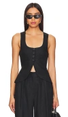 Faithfull The Brand Stanze Vest In Black