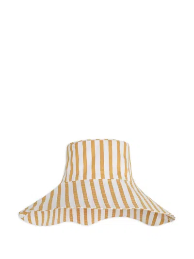 Faithfull The Brand Stefanny Stripe-print Sun Hat In Neutral