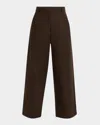 Faithfull The Brand Stevie Straight Linen Trousers In Coffee