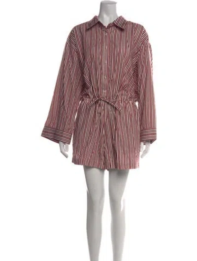 Pre-owned Faithfull The Brand Striped Jumpsuit In Multicolor