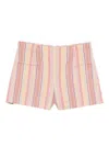 Faithfull The Brand Striped Pocket Shorts In Neutral