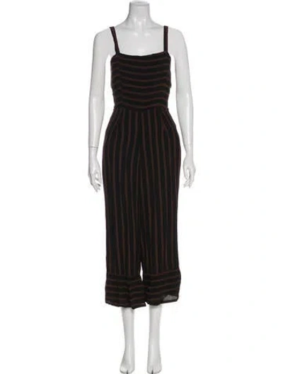 Pre-owned Faithfull The Brand Striped Square Neckline Jumpsuit In Multi