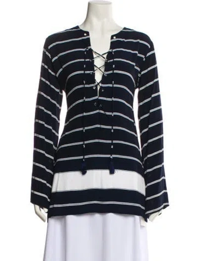 Pre-owned Faithfull The Brand Striped V-neck Tunic In Multi