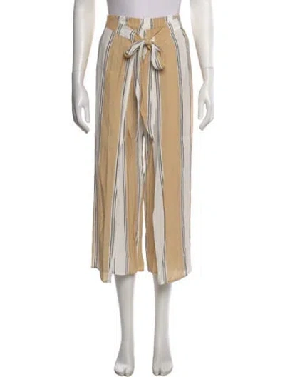 Pre-owned Faithfull The Brand Striped Wide Leg Pants W/ Tags In Neutral