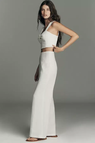 Faithfull The Brand Syna High-rise Wide-leg Linen Pants In White
