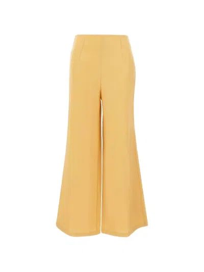 Faithfull The Brand Syna High-rise Wide-leg Trousers In Yellow