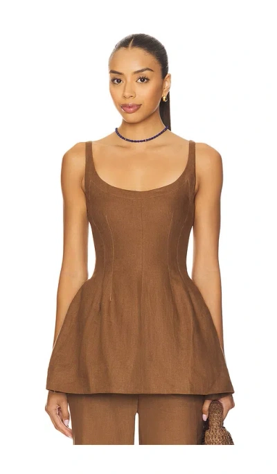Faithfull The Brand Syna Top In Brown