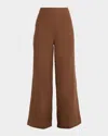Faithfull The Brand Syna Wide-leg Linen Pants In Brown