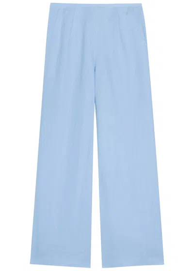 Faithfull The Brand Syna Wide-leg Linen Trousers In Animal Print