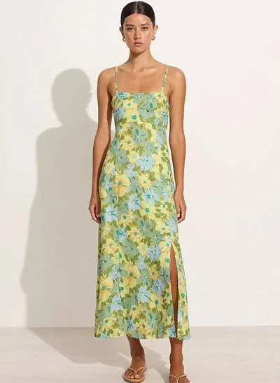 Faithfull The Brand Tagliatelle Midi Dress Francis Floral In Green