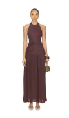 Faithfull The Brand Tali Maxi Dress In Brown