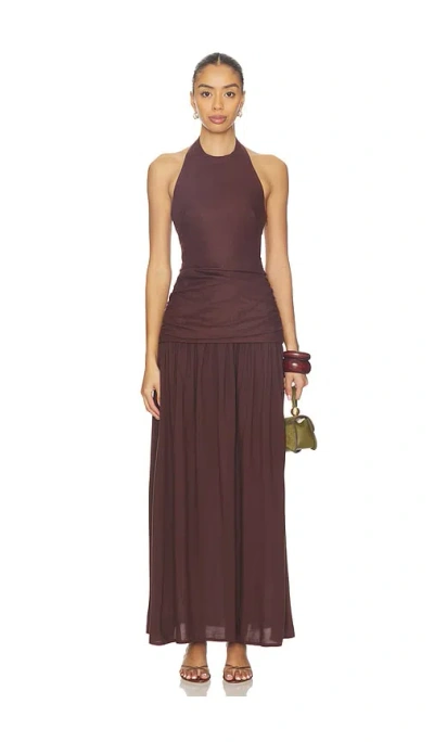 Faithfull The Brand Tali Maxi Dress In Brown