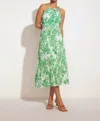 Faithfull The Brand Taormina Midi Dress In El Marsa Floral Green In Multi