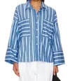Faithfull The Brand Multi-way Striped Organic-cotton Shirt In Multi