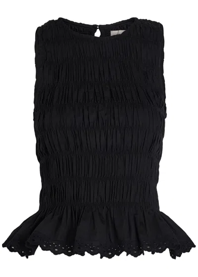 FAITHFULL THE BRAND FAITHFULL THE BRAND THEA SHIRRED COTTON TOP