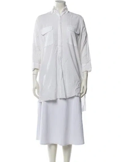 Pre-owned Faithfull The Brand Three-quarter Sleeve Tunic In White