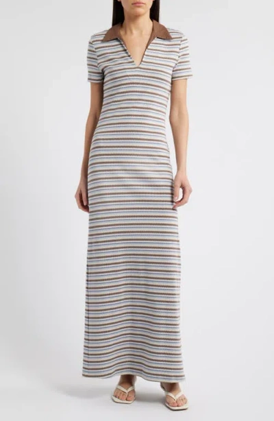 Faithfull The Brand Tiesse Maxi Dress In Blue Stripe