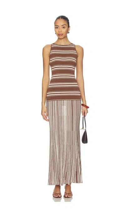 Faithfull The Brand Tore Maxi Dress In Brown