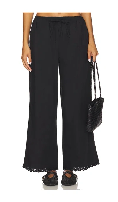 Faithfull The Brand Jones Linen Pant In Black