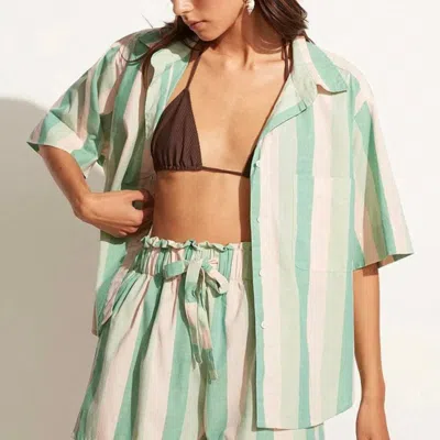 Faithfull The Brand Vacances Short In Pape Stripe In Blue