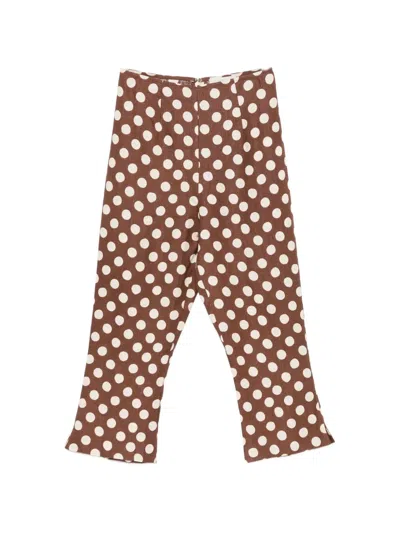 Faithfull The Brand Valeria Polka-dot Trousers In Brown