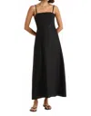 Faithfull The Brand Valerie Midi Dress In Black In Blue
