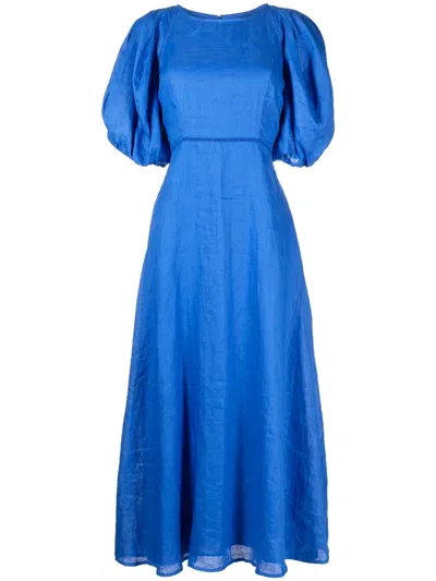 Faithfull The Brand Valerina Sicilian Blue Maxi Dress