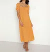 Faithfull The Brand Valetta Midi Dress In Ermita Floral Print In Orange
