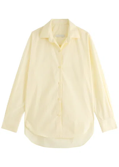 Faithfull The Brand Vieste Oversized Cotton Shirt In Yellow