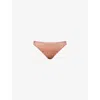 Faithfull The Brand Womens Accord Stripepuce/fawn Bebe High-rise Bikini Bottoms Xs In Brown