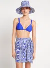 Faithfull The Brand Womens Bucket Hat With Blue/white Print