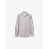 Faithfull The Brand Womens Sifnos Stripe En Vau Striped Oversized Cotton Shirt In Multi