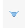 Faithfull The Brand Womens Soft Blue Andez Gathered Bikini Bottom In Blue