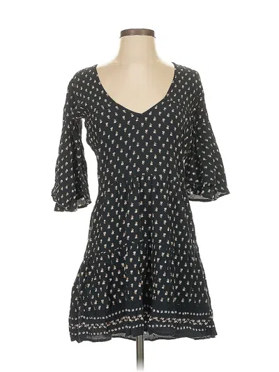 Pre-owned Faithfull The Brand X Anthropologie 3/4 Sleeve Blouse In Black