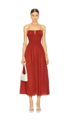 Faithfull The Brand X Revolve Aya String Midi Dress In 石榴红