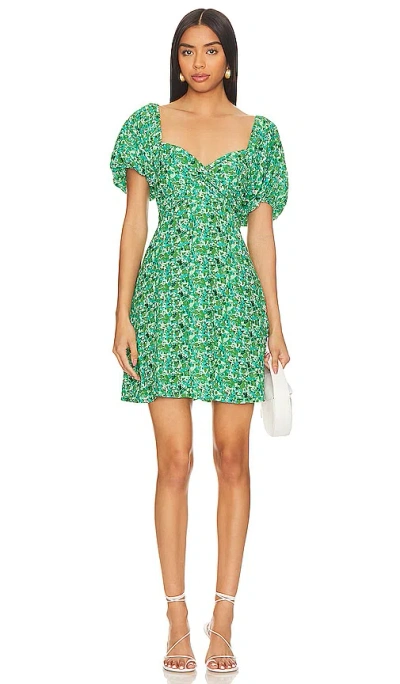 Faithfull The Brand X Revolve Elissa Mini Dress In Green Floral