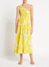 Faithfull The Brand Yellow Midi Floral Dress In Yellow