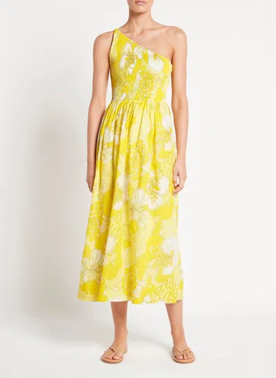 Faithfull The Brand Yellow Midi Floral Dress