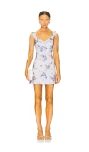Faithfull The Brand Yvonne Mini Dress In Leona Floral Lilac