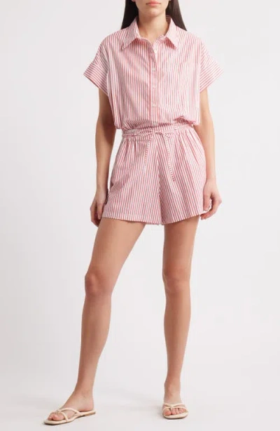 Faithfull The Brand Zion Stripe Cotton Romper