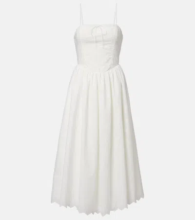 Faithfull Tulla Broderie Anglaise Midi Dress In White