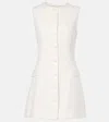 Faithfull Twill Minidress In Weiss