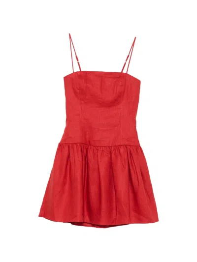 Faithfull Uma Smocked-waist Mini Dress In Multi