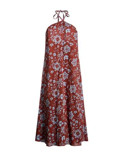 Faithfull Woman Maxi Dress Tan Size 6 Cotton In Brown