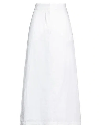 Faithfull Woman Maxi Skirt White Size 8 Linen