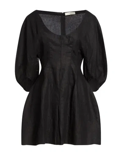 Faithfull Woman Mini Dress Black Size 10 Linen