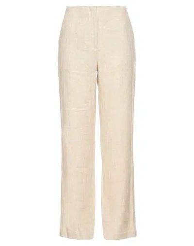 Faithfull Woman Pants Beige Size 4 Linen In Neutral