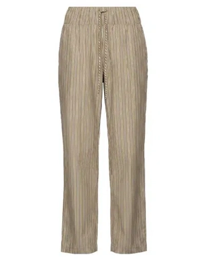Faithfull Woman Pants Sage Green Size 2 Cotton In Brown