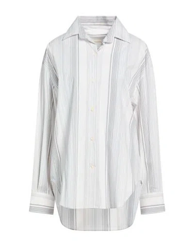 Faithfull Woman Shirt Grey Size 10 Cotton, Nylon, Elastane In White