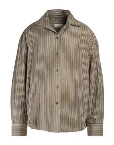Faithfull Woman Shirt Military Green Size 2 Cotton In Purple